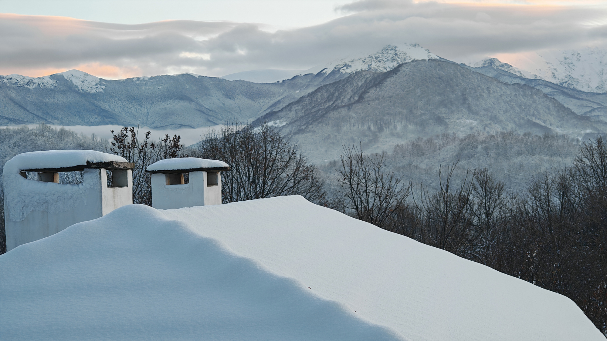 Sunset over Stara Planina mountains